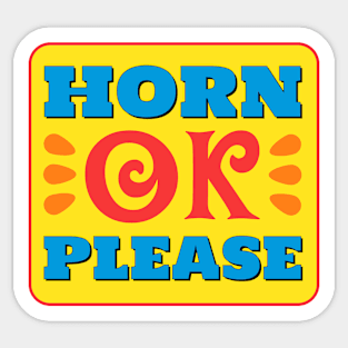 Desi Slogan - Horn OK Please Sticker